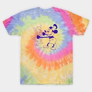 Steamboat Willie - groovy 60's tie dye T-Shirt